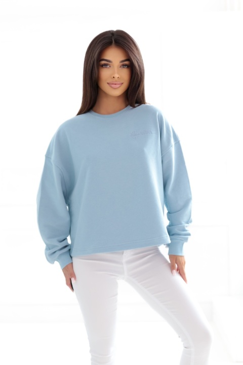 Bluza bez kaptura Loose Fit Natural Side jasny niebieski NS2525