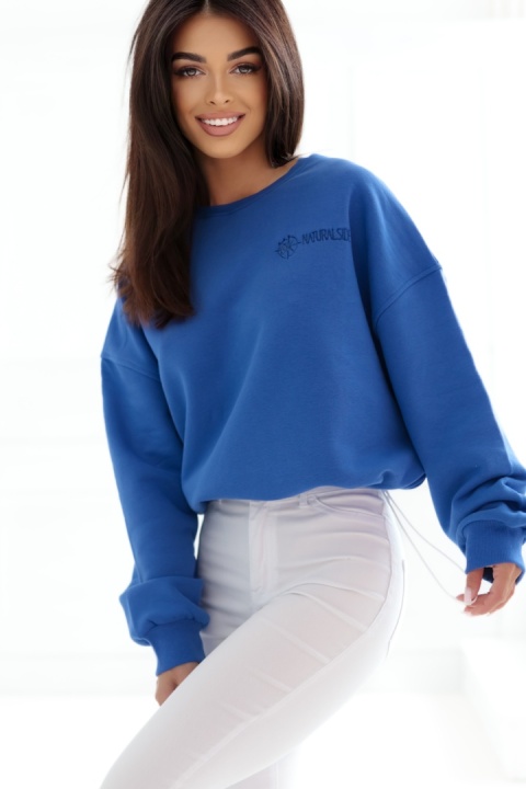 Bluza bez kaptura Loose Fit Natural Side niebieska NS2525