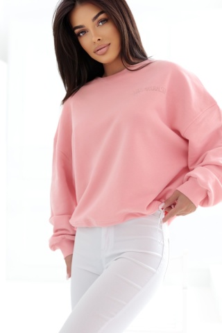 Bluza bez kaptura Loose Fit Natural Side różowa NS2525