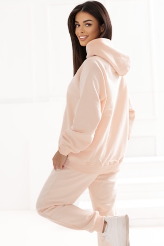 Bluza z kapturem Loose Fit Natural Side pudrowy róż NS2538