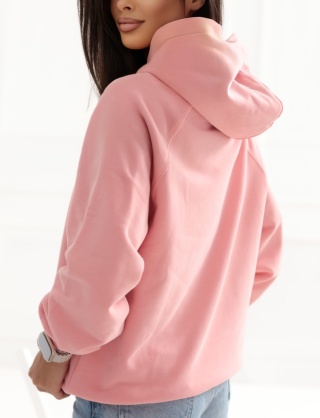 Bluza z kapturem Loose Fit Natural Side różowa NS2538