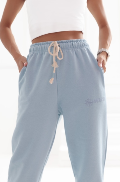 Spodnie dresowe Basic Natural Side jasny niebieski NS2541