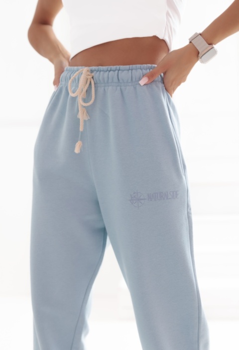 Spodnie dresowe Basic Natural Side jasny niebieski NS2541