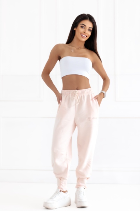 Spodnie dresowe Basic Natural Side jasny róż NS2541
