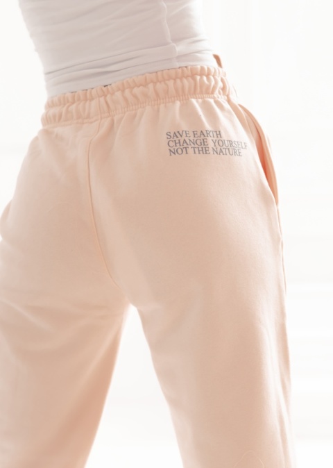 Spodnie dresowe Classics Natural Side pudrowy róż NS2526