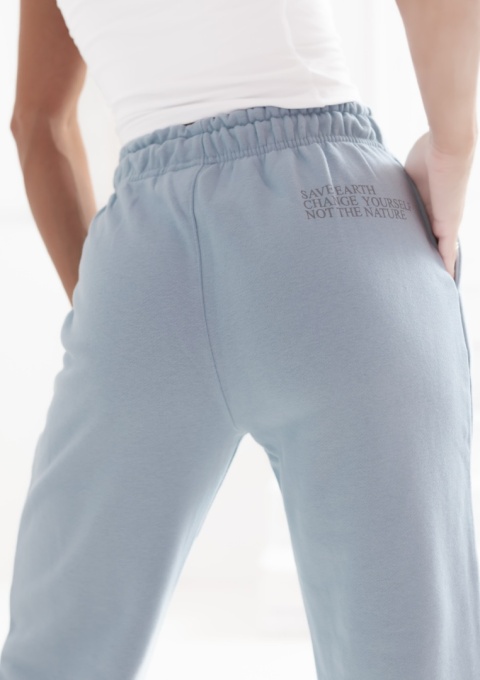 Spodnie dresowe Classics Natural Side jasny niebieski NS2526