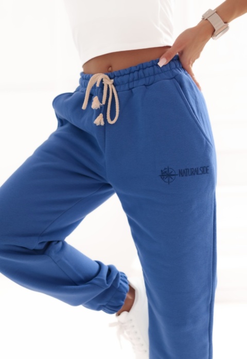 Spodnie dresowe Classics Natural Side niebieskie NS2531