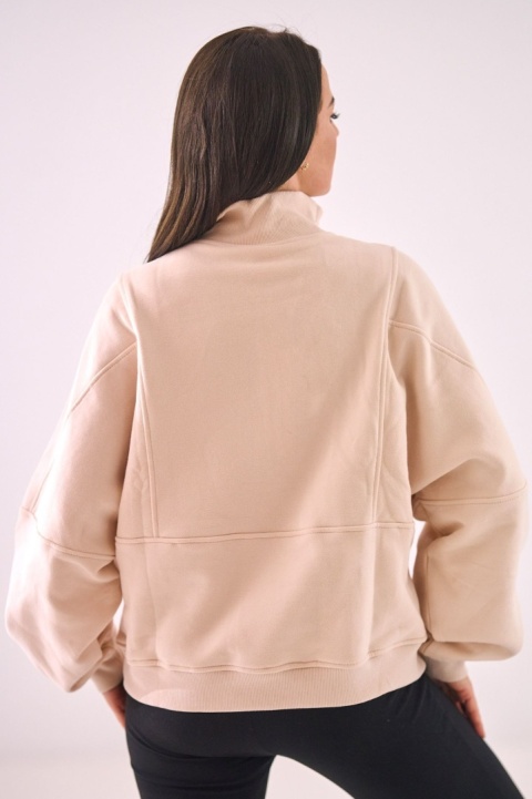 Bluza Bez Kaptura Damska Beżowa Natural Side NS2579
