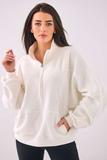 Bluza Bez Kaptura Damska Biała Natural Side NS2579