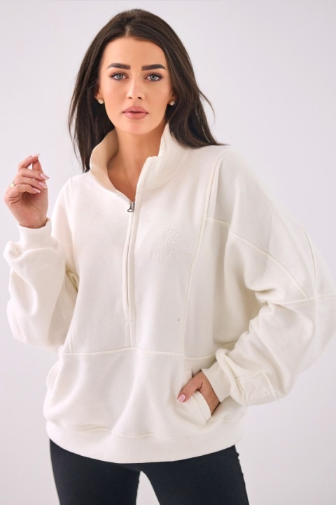 Bluza Bez Kaptura Damska Biała Natural Side NS2579