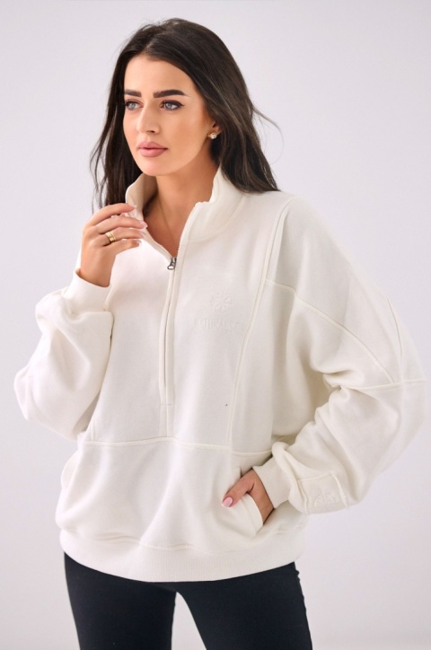 Bluza Bez Kaptura Damska Biała Natural Side NS2579