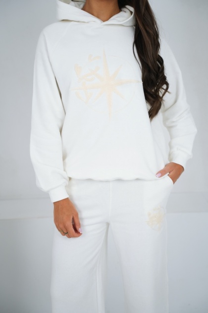 Bluza Z Kaptura Damska Biała Natural Side NS2584