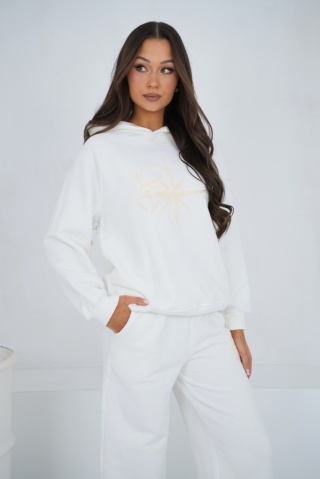Bluza Z Kaptura Damska Biała Natural Side NS2584
