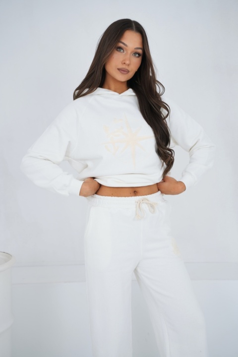 Bluza Z Kaptura Damska Biała Natural Side NS2584