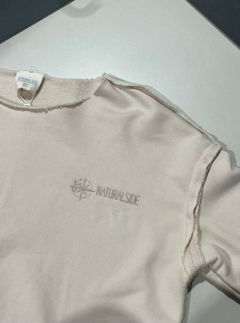 Bluza Bez Kaptura Różowa Damska Loose Fit Natural Side NS2553