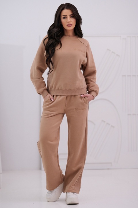 Bluza Damska Bez Kaptura Ciemno Beżowa Natural Side NS26124