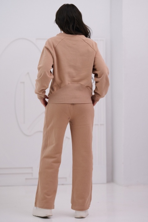 Bluza Damska Bez Kaptura Ciemno Beżowa Natural Side NS26124