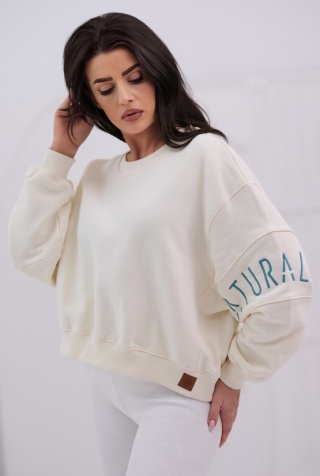 Bluza Damska Bez Kaptura Biała Natural Side NS26117