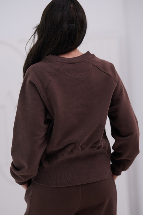 Bluza Damska Bez Kaptura Brązowa Natural Side NS26124