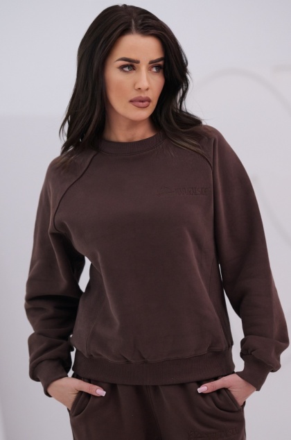 Bluza Damska Bez Kaptura Brązowa Natural Side NS26124