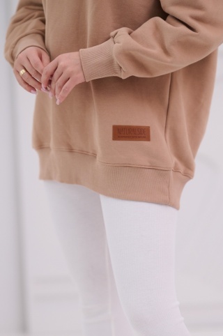 Bluza Damska Bez Kaptura Ciemno Beżowa Natural Side NS26109