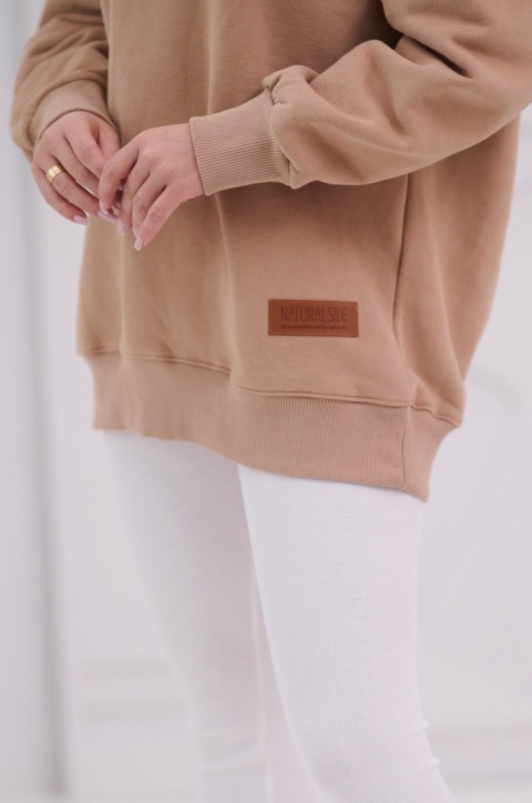 Bluza Damska Bez Kaptura Ciemno Beżowa Natural Side NS26109