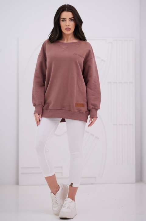 Bluza Damska Bez Kaptura Brązowa Natural Side NS26109