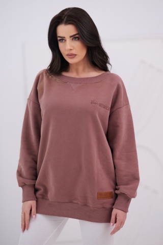 Bluza Damska Bez Kaptura Brązowa Natural Side NS26109