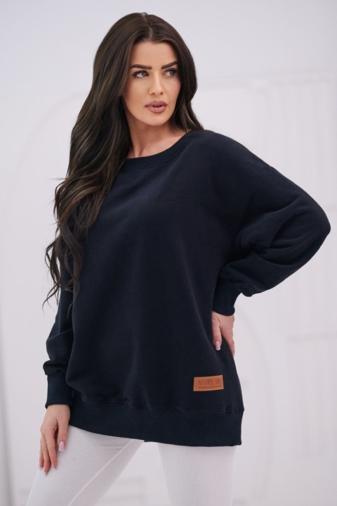 Bluza Damska Bez Kaptura Czarna Natural Side NS26109