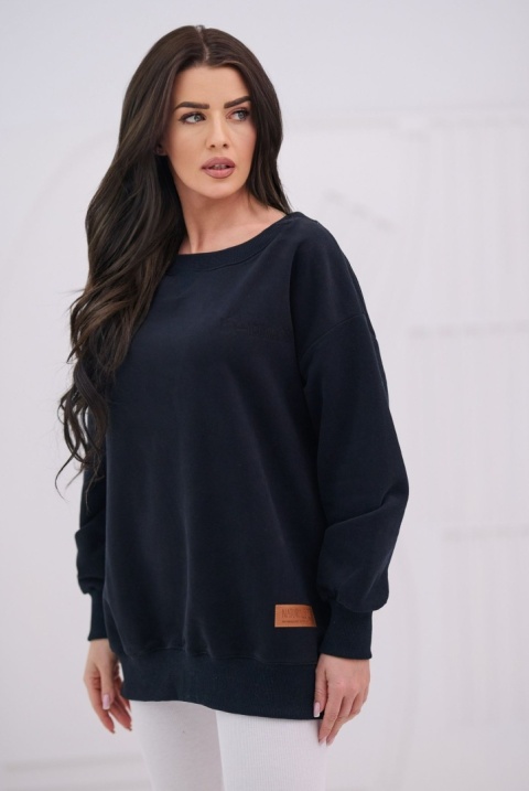 Bluza Damska Bez Kaptura Czarna Natural Side NS26109