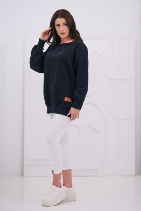 Bluza Damska Bez Kaptura Czarna Natural Side NS26109