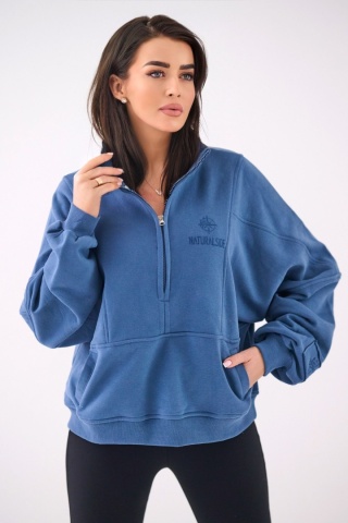 Bluza Bez Kaptura Damska Granatowa Natural Side NS2579