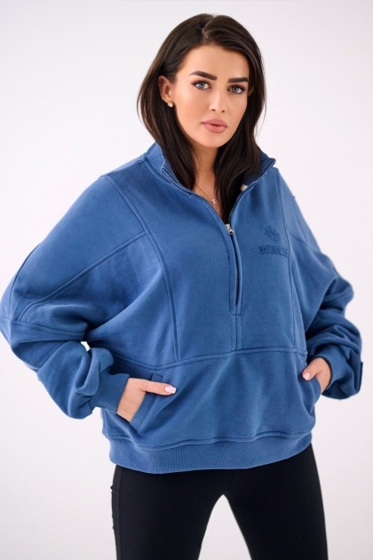 Bluza Bez Kaptura Damska Granatowa Natural Side NS2579