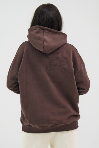 Bluza Damska Z Kapturem Brązowa Natural Side NS26113