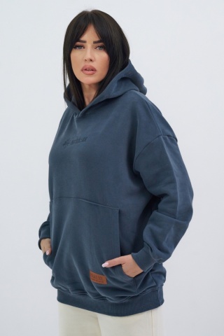 Bluza Damska Z Kapturem Grafitowa Natural Side NS26113