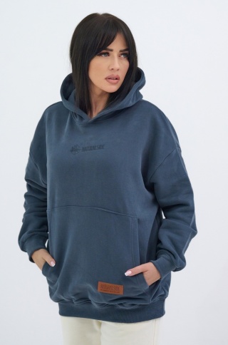 Bluza Damska Z Kapturem Grafitowa Natural Side NS26113