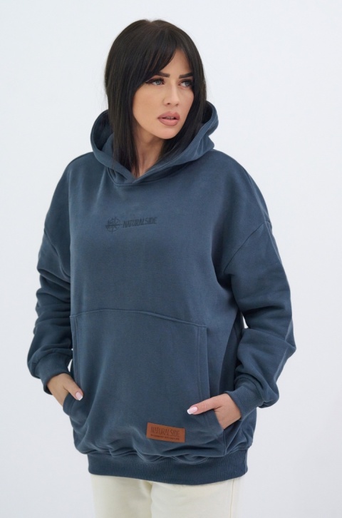 Bluza Damska Z Kapturem Grafitowa Natural Side NS26113