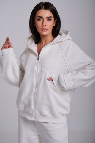 Bluza Rozpinana Damska Biała Natural Side NS2566