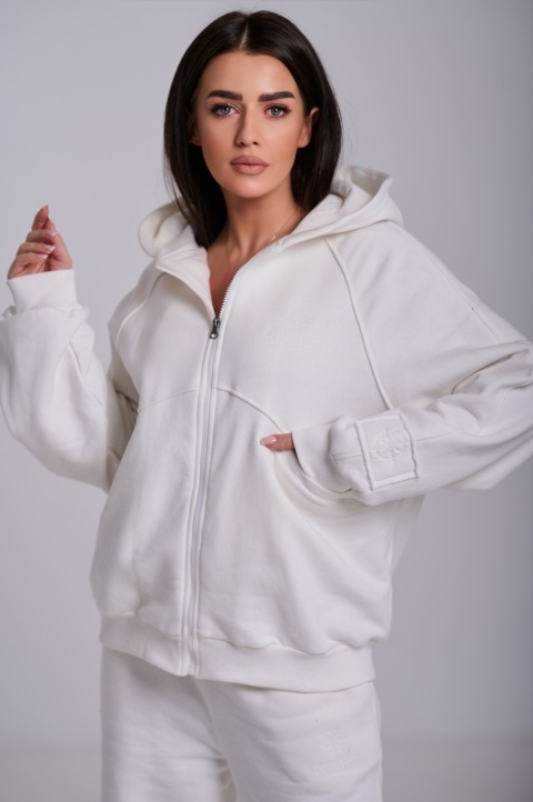 Bluza Rozpinana Damska Biała Natural Side NS2566