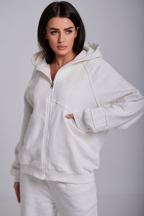 Bluza Rozpinana Damska Biała Natural Side NS2566