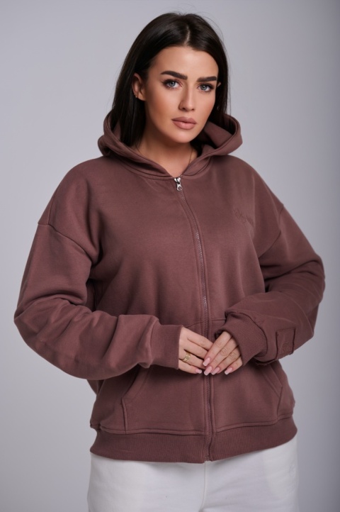 Bluza Rozpinana Damska Brązowa Natural Side NS2565