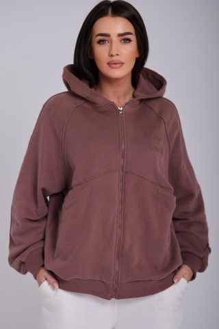 Bluza Rozpinana Damska Brązowa Natural Side NS2566