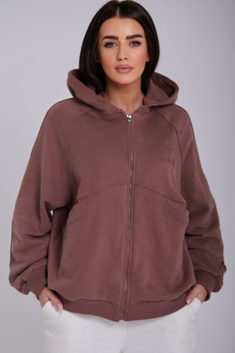 Bluza Rozpinana Damska Brązowa Natural Side NS2566