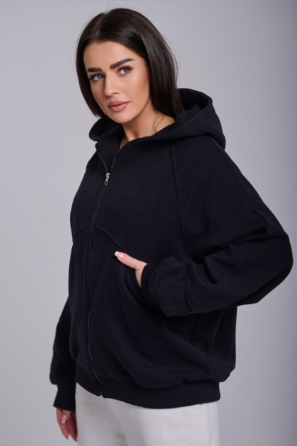 Bluza Rozpinana Damska Natural Side Czarna NS2566