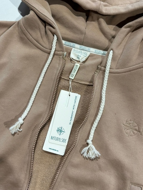 Bluza Rozpinana Damska Z Kapturem Czarna Natural Side NS26103