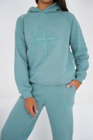 Bluza Z Kapturem Damska Morska Natural Side NS2584