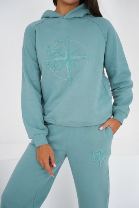 Bluza Z Kapturem Damska Morska Natural Side NS2584