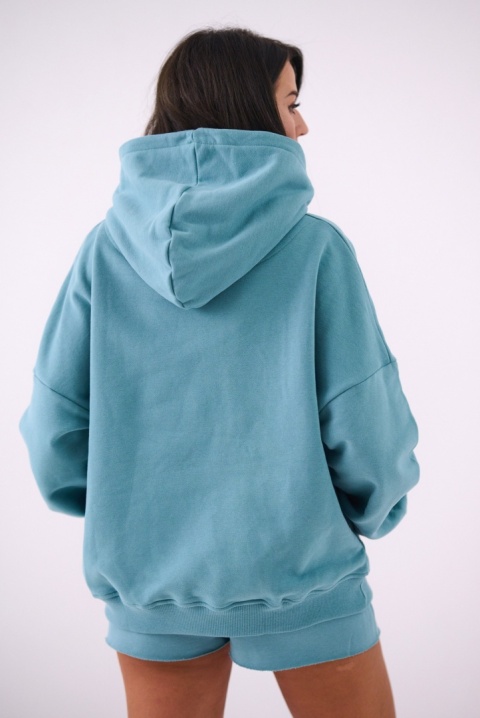 Bluza Z Kapturem Oversize Damska Morska Natural Side NS2554
