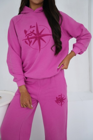 Bluza Z Kapturem Damska Różowa Natural Side NS2584