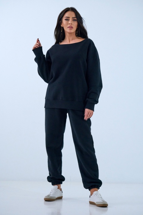 Bluza bez kaptura Loose Fit Natural Side czarna NS2567